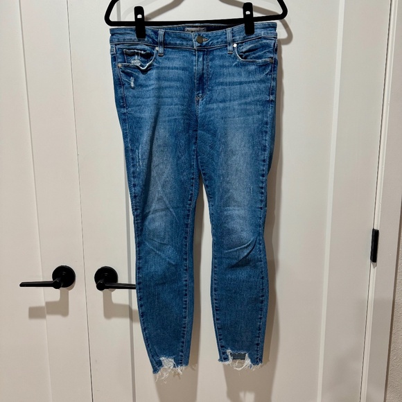 Paige Skinny Jeans - Slightly Distressed with Destroyed hemline - Picture 1 of 3